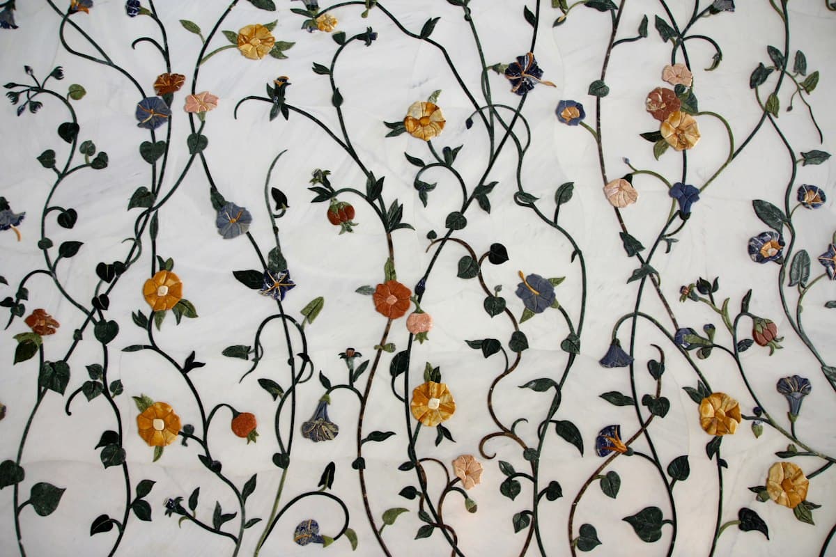 Printed fabric close-up