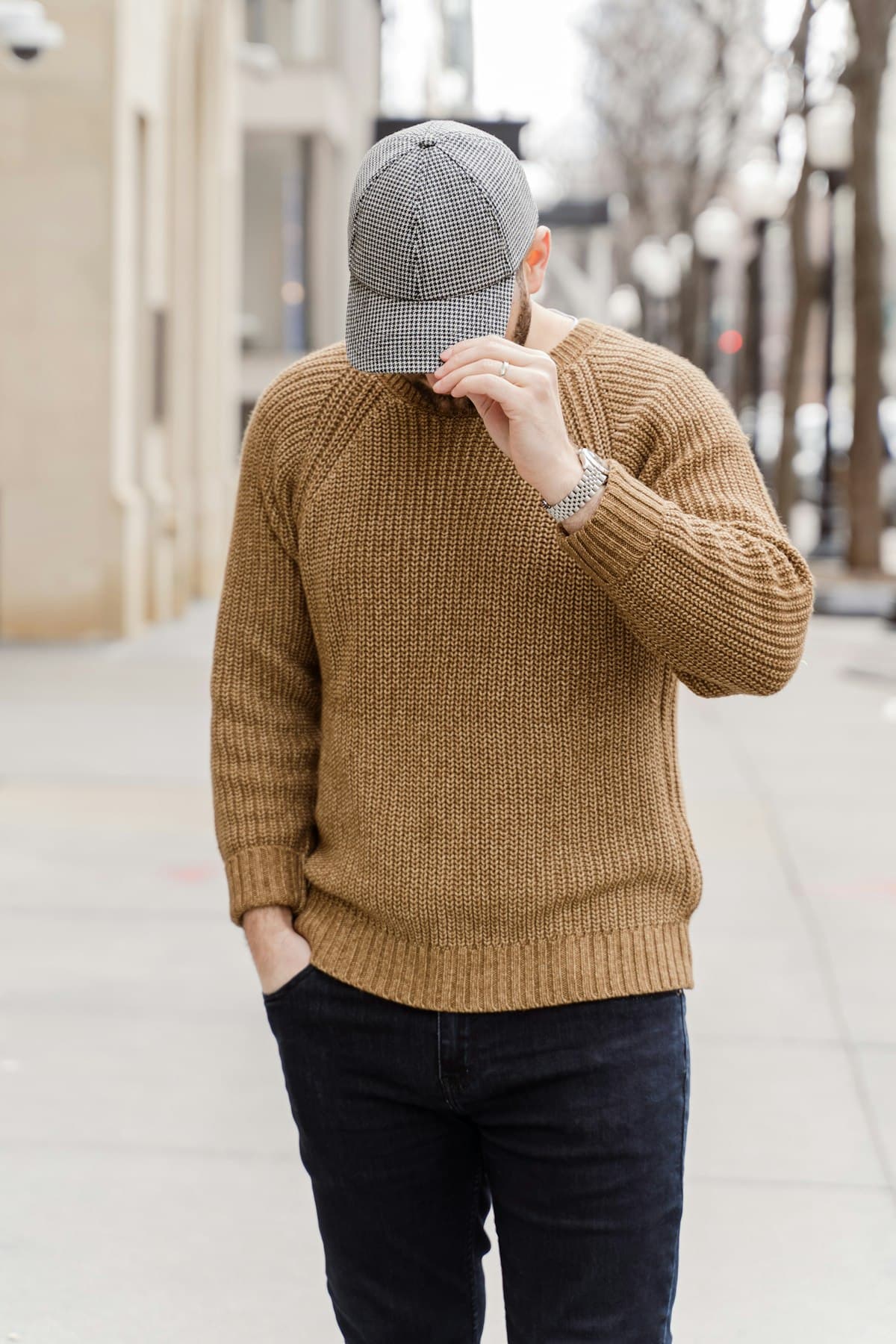 Cable-knit sweater